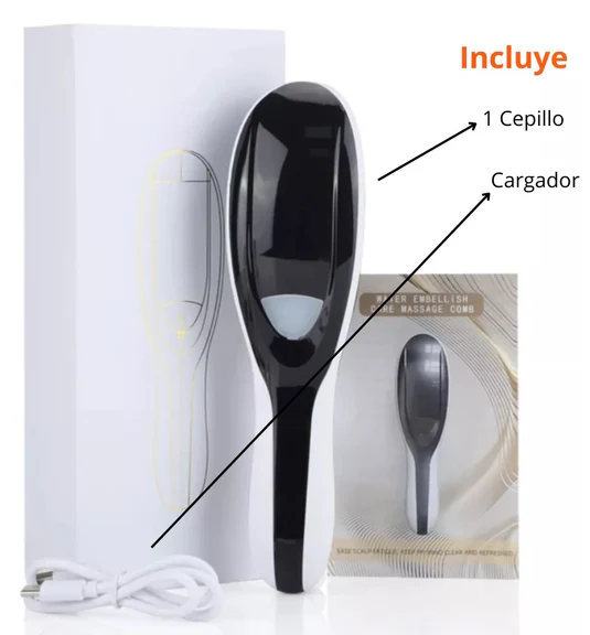 POWER HAIR™ CEPILLO DE FOTOTERAPIA CAPILAR CON VAPORIZACIÓN Y MASAJEADOR