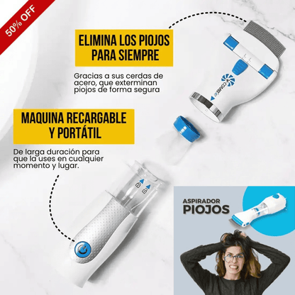 Aspiradora UV Mata Piojos, liendres y Pulgas