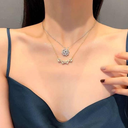 Collar de Trébol de cuatro corazones + Caja de Joyería